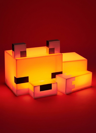Нічник лисиця з minecraft помаранчевий type-c