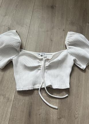 Топ в рубчик zara