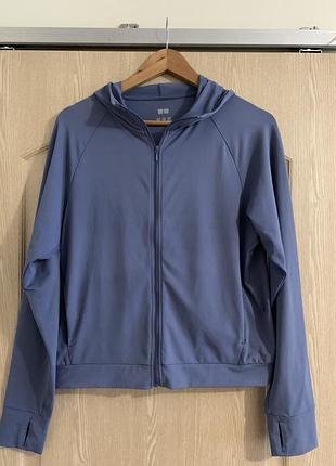 Uniqlo airism — легка спортивна куртка з капюшоном, жіноча, m