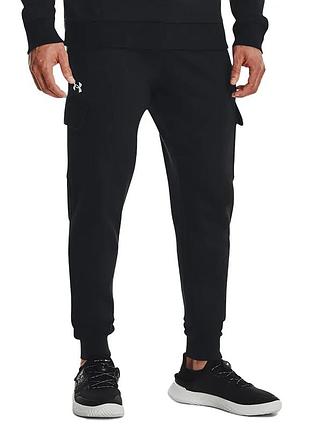 Штани чоловічі under armour ua rival fleece cargo jogger чорні 1382134-001