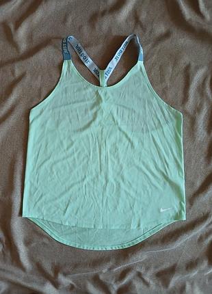 Спортивная майка nike dri-fit elastika/мятная женская майка для фитнеса и бега