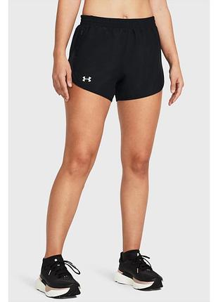 Черные женские спортивные шорты андер армор under armour fly by 2.0 running, s, оригинал