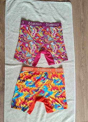 Чоловічі бамбукові боксерські труси шорти oddballs з сіточкою набір 2шт рр 48-50 сток