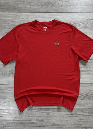 Красная спортивная футболка тн норт фейс the north face reaxion, xl, оригинал