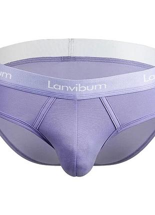 Бріфи чоловічі lanvibum фіолетові з широкою резинкою