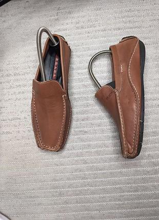 Мокасины prada 41-42р 27 27.5 см кожаные отличное состояние