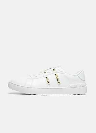 Кроссовки valentino 11. white gold