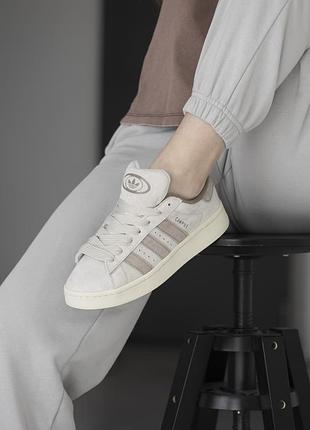 Женские кроссовки adidas campus 00s "white brown"