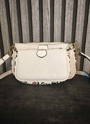 Сумка для аксессуаров louis vuitton cream monogram empreinte