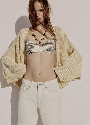 Трикотажний літній жіночий кардиган zara