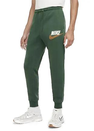 Брюки мужские nike m nk club bb jogger chnl ftra зеленые fn3094-323