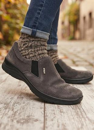 Фирменные замшевые туфли-слипоны hush puppies / alpina alpitex, р. 37