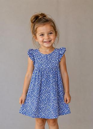 Літня сукня primark 3–4 роки 98–104 см віскоза блакитна в квітковий принт