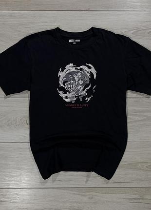 Чорна ексклюзивна аніме футболка унікло ван піс uniqlo ut x one piece, m, оригінал
