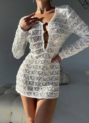 Легкая ажурная пляжная туника