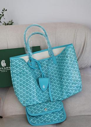 Женская сумка goyard голубая