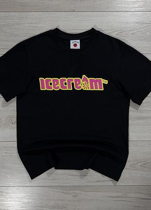 Хайповая черная футболка ббс bbc icecream by billionaire boys club, факт m, оригинал
