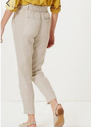 Лляні брюки від zara basic collection, розмір m-l.