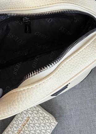 Клатч guess крос боді сумка бежева 4