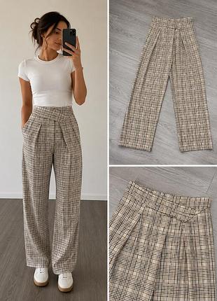 Брюки в клітинку asos 34-36