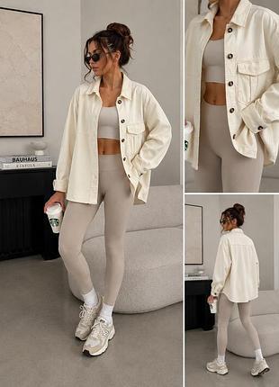Zara молочна бежева куртка-сорочка   zara, яка поєднує в собі стиль сорочки та функціональність легкого верхнього одягу розмір м/ s котон