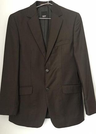 Шерстяной мужской пиджак esprit collection (100% pure new wool), размер 48 (m-l) boston fit