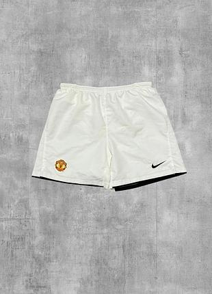 Шорти nike manchester united оригінал білі спортивні шорти найк манчестер юнайтед футбольні