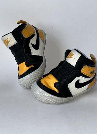 Пинетки сапожки кожаные jordan air 18 (9 см) оригинал кроссовки