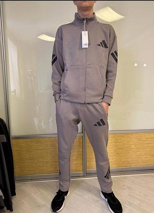 Стильний чоловічий спортивний костюм adidas туреччина оливковий преміум якість