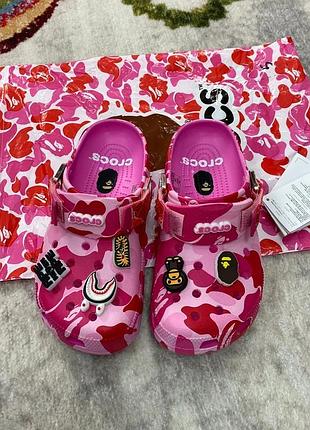 Crocs bape/кроксы bape/кроксы бейп/кроксы женские