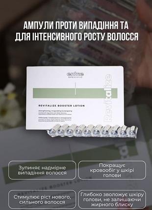 Ампули проти випадіння та для інтенсивного росту волосся envie specific revitalize