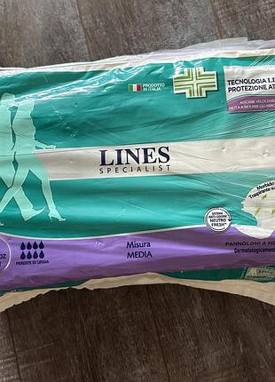 Підгузки доя дорослих lines specialist, розмір m, 8 крапель