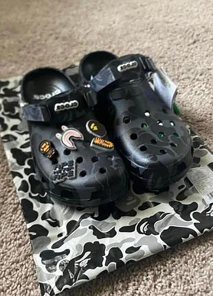 Crocs bape/bape тапки/кроксы унисекс