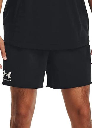 Шорты мужские under armour ua rival terry 6in short черные 1382427-001