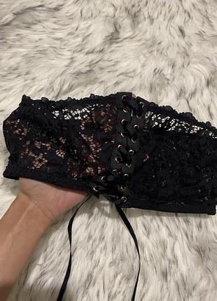 Бюст бандо чорний intimissimi 75c/d, 80b