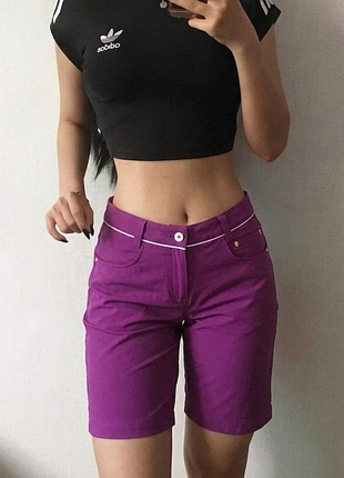 Эластичные 💜 шорти func factory ⛳ женские спортивные шорты 🎒 удлиненные бермуды для гольфа и туризма