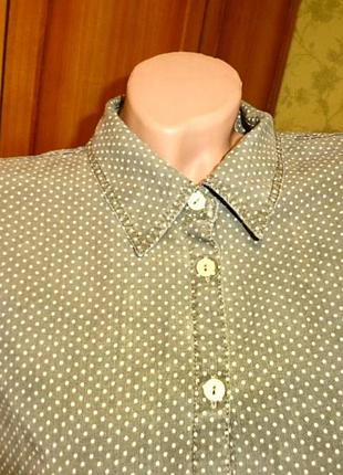 Летняя блузка в горошек marks & spencer р. 16 ( xl - xxl) с короткими рукавами