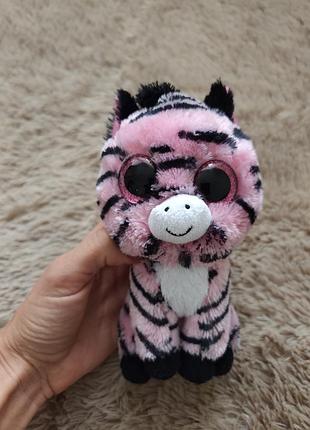 Мягкая игрушка глазистик зебра котик ty beanie boos