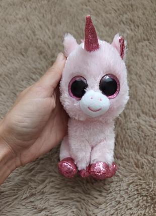 Мягкая игрушка единорог глазистик ty beanie boo's darling unicorn