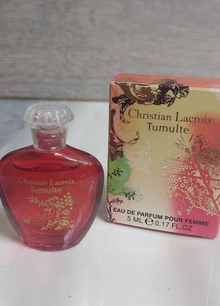 Tumulte&nbsp;christian lacroix, парфюм, оригинал, миниатюра, редкость, винтаж, vintage
