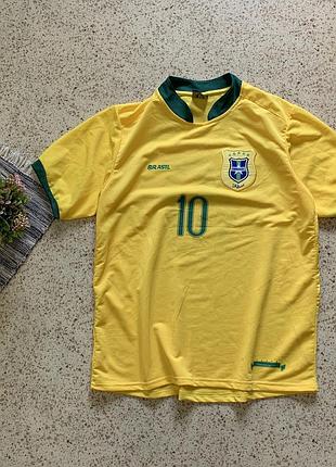 Футбольна футболка бразилія роналдініо ronaldihno brazil soccer jersey home shirt fun vintage streetwear