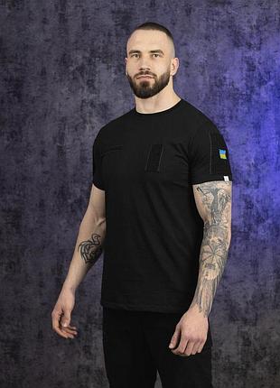Футболка мужская однотонная чёрная pobedov peremoga військова