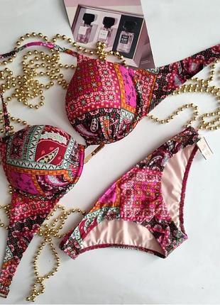 Victoria's secret original xs itsy bombshell 34a 75a 36 s купальник с двойным пуш ап