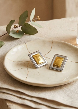 Серьги нержавеющая сталь stainless steel геометрические