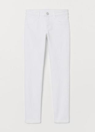 Стильні білі skiny fit джинси від h&m ріст від 146 до 164 см