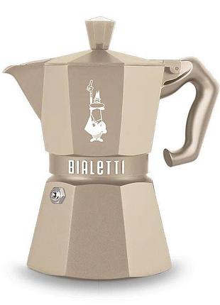 Гейзерна кавоварка bialetti moka exclusive octagonal induction desert sand 3 чашки