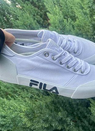 Мужские кеды fila оригинал 41 размер 26 см белые текстильные