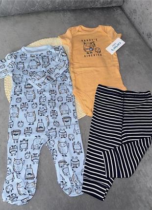 Carter's оригінал котоновий комплект 3в1 -  100% cotton