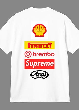 Футболка supreme білого кольору