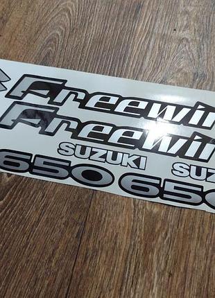 Сереблистий металік наклейки на сузуки фривирд freewind suzuki мотоцикл бак-